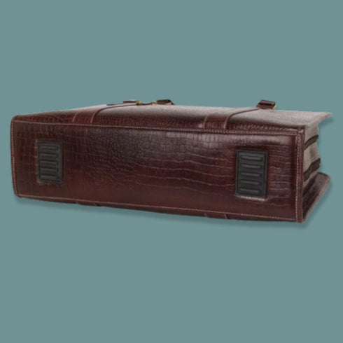 Daksh Genuine Leather Briefcase Laptop Bag Mozri